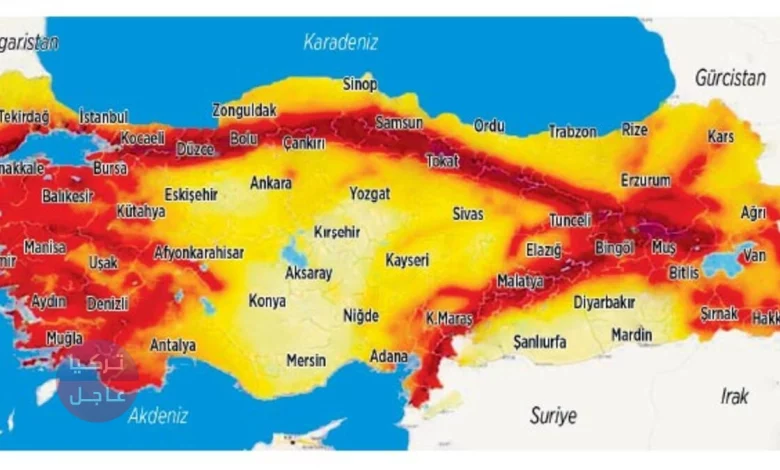 الصدع الزلازل في تركيا 2023 خريطة 1 780x470 - 485 خط صدع نشط .. شاهد خريطة الزلازل في تركيا وماهي المدن الخطرة والآمنة في تركيا
