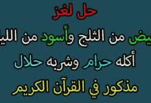 لغز أبيض من الثلج واسود من الليل أكله حرام وشربه حلال 390x220 1 1 220x150 - قصة أب رجع من شغله ودخل على أوضة يتطمن على ابنه