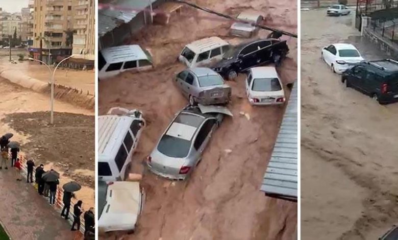 مشهد فظيع للفيضانات في أورفا التركية وهي تجرف عدد كبير من السيارات وبداخلها اشخاص وارتفاع عدد القتلى واستغاثات عاجلة sanliurfa sele teslim evler ve hastaneler sular 15697102 6612 amp 780x470 - مشهد فظيع للفيضانات في أورفا التركية وهي تجرف عدد كبير من السيارات وبداخلها اشخاص وارتفاع عدد القتلى واستغاثات عاجلة