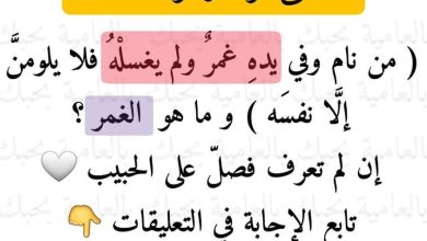 379311579 969555844103782 3150957516353371618 n 390x220 - معنى قول رسول الله ﷺ ( من نام وفي يده غمر ولم يغسله فلا يلومن الا نفسه )