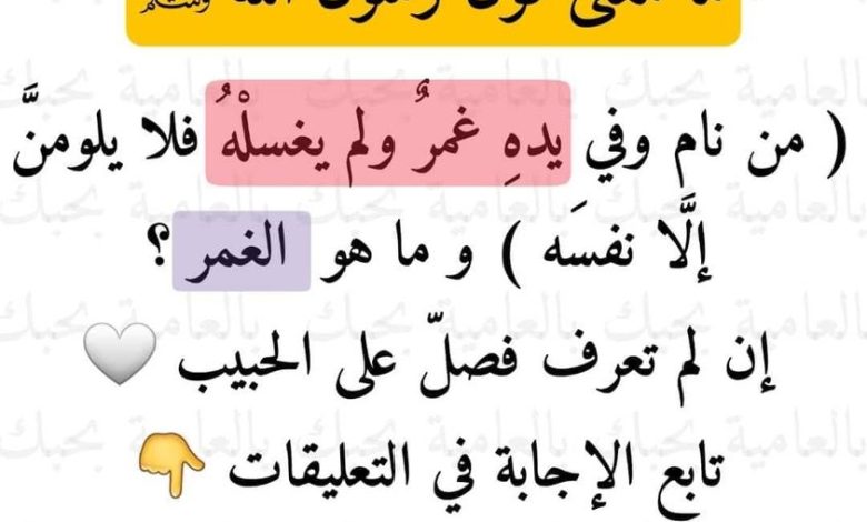 معنى قول رسول الله ﷺ ( من نام وفي يده غمر ولم يغسله فلا يلومن الا نفسه ) 379311579 969555844103782 3150957516353371618 n 780x470 - معنى قول رسول الله ﷺ ( من نام وفي يده غمر ولم يغسله فلا يلومن الا نفسه )